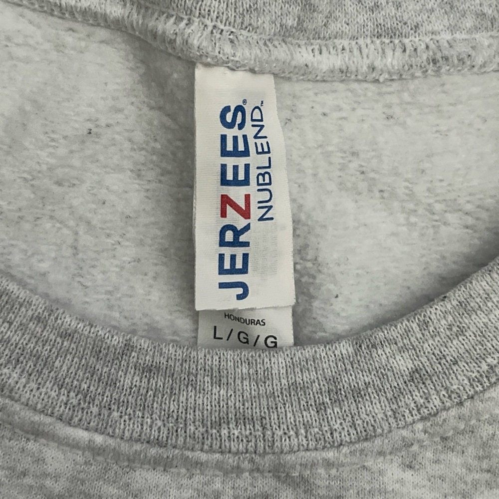 Jerzees Light Gray “Cleveland” Pullover Sweatshirt Size L - Picture 3 of 6
